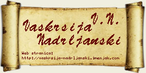 Vaskrsija Nadrljanski vizit kartica